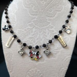 Black and Silver Charm Necklace